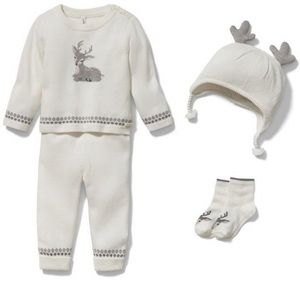 Janie and Jack Sugar Baby Deer Set